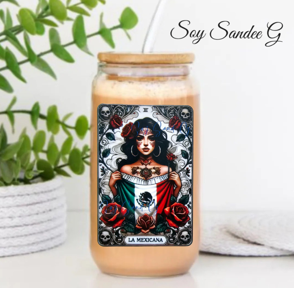La Mexicana Tarot Card - UVDTF Decal for cups/hard surfaces sticker