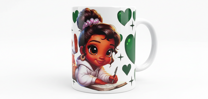 Dark Green Writing Cutie - UVDTF Wrap for cups/hard surfaces sticker