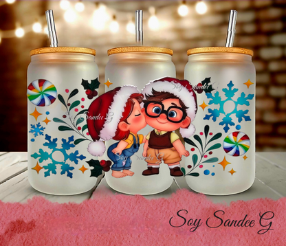 X-mas Kiss Couple - UVDTF Wrap for cups/hard surfaces sticker