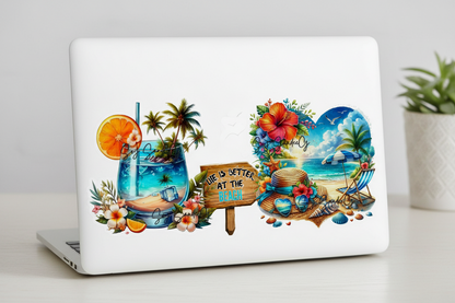 Life is Better at the Beach - UVDTF Wrap for cups/hard surfaces sticker