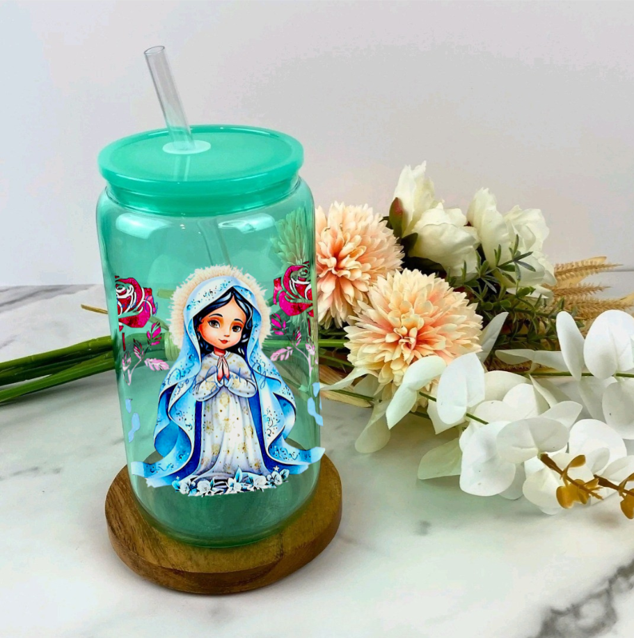 Virgen de Guadalupe Blue Shall - UVDTF Wrap for cups/hard surfaces