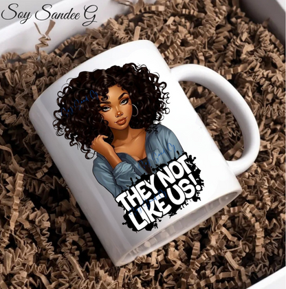 Shhh... No me hables hasta que mi taza esté vacía Calcomanía UVDTF