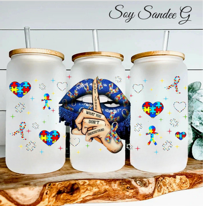 Autism Awareness - UVDTF Wrap for cups/hard surfaces sticker