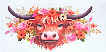 Highland Cow #1 - UVDTF Wrap for cups/hard surfaces sticker