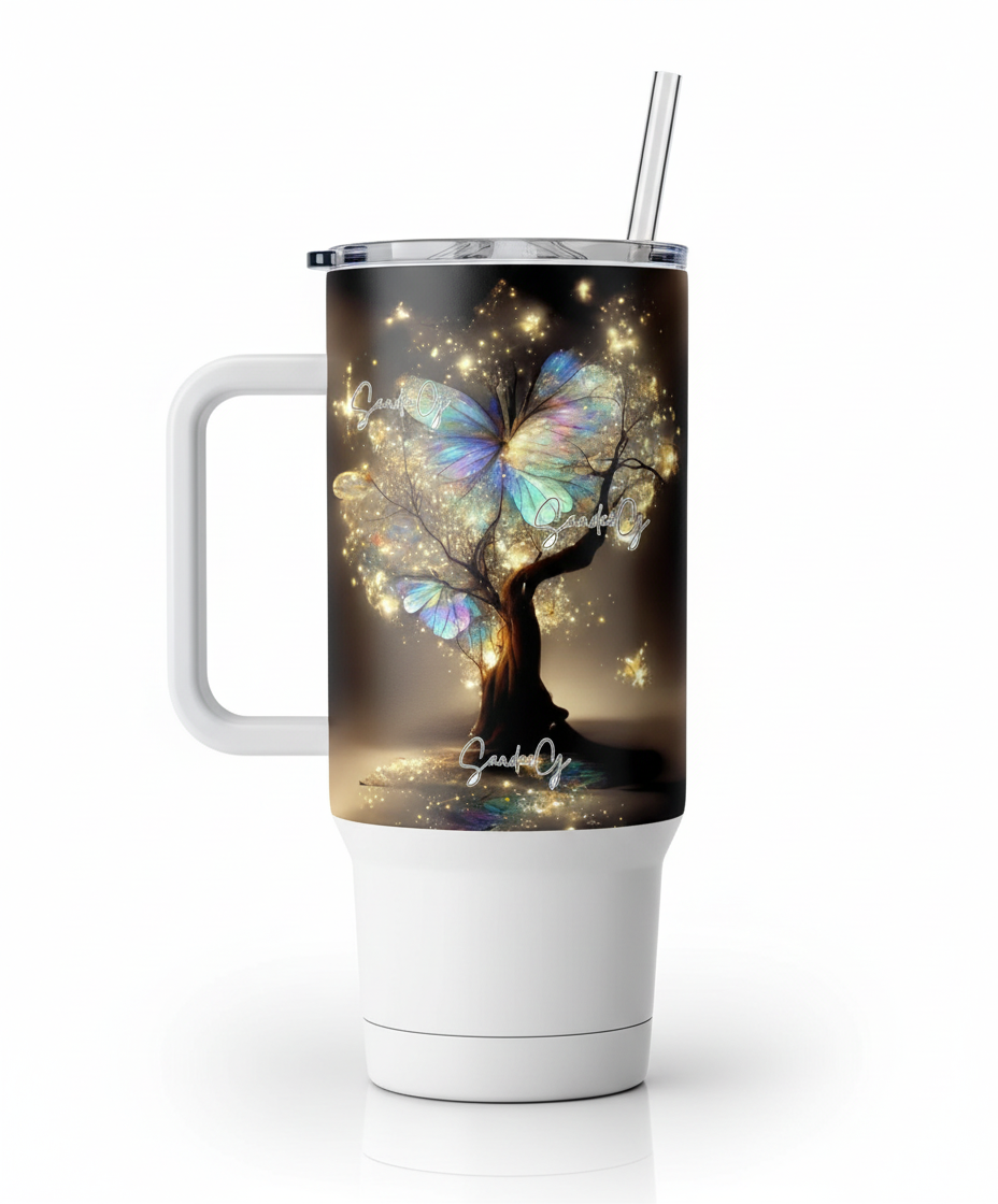 Calcomanía UVDTF de mariposa iridiscente