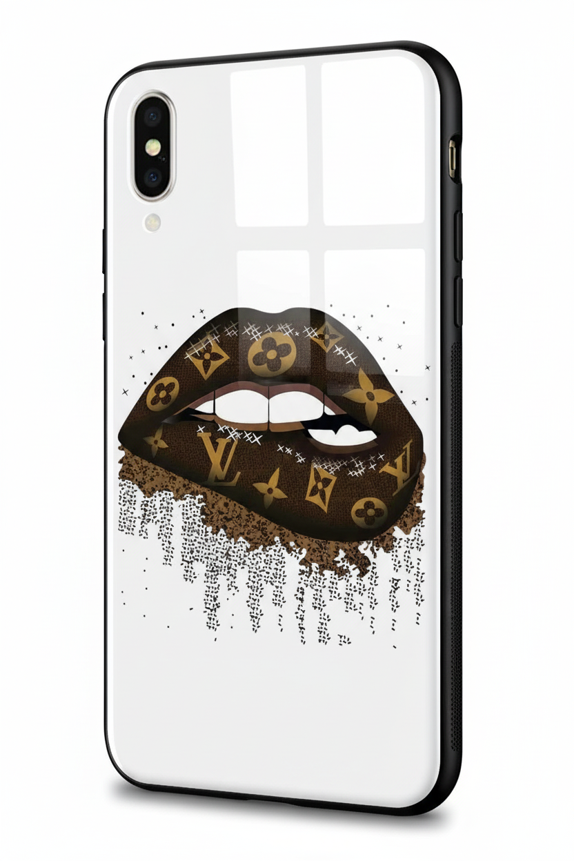 Louis Vuitton Lips (Brown) - UVDTF 2" Decal for shotglass/hard surfaces sticker