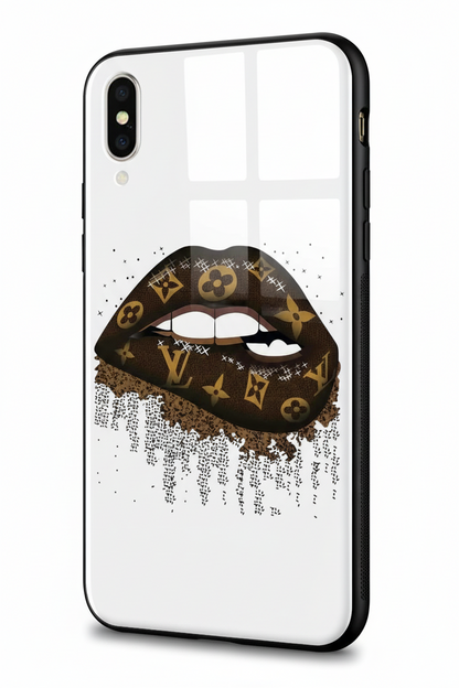 Louis Vuitton Lips (Brown) - UVDTF 2" Decal for shotglass/hard surfaces sticker