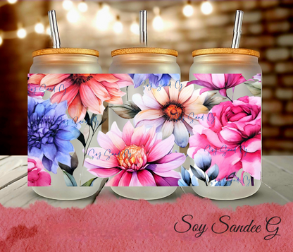 Big Bright Flowers - UVDTF wrap for cups/hard surfaces sticker