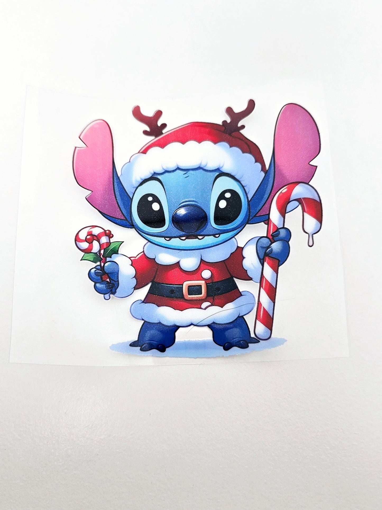 Reindeer Stitch Candy Canes UVDTF Decal