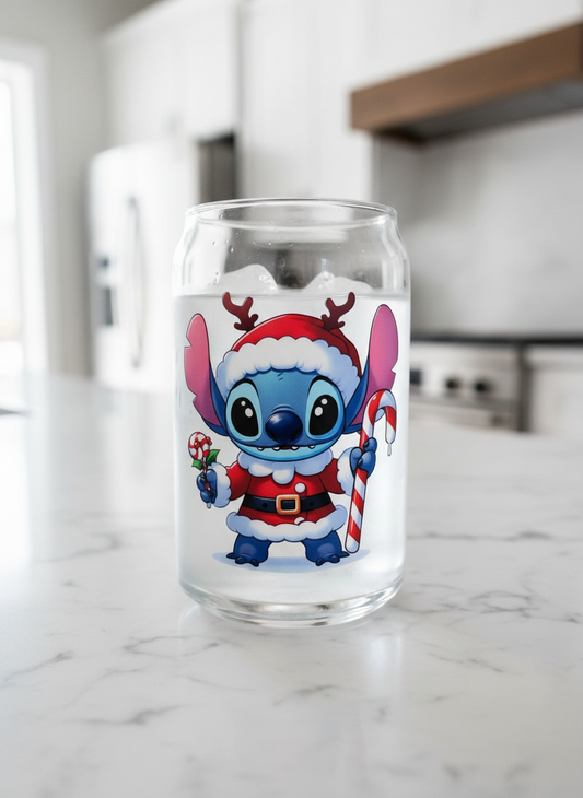 Calcomanía UVDTF de bastones de caramelo con puntada de reno