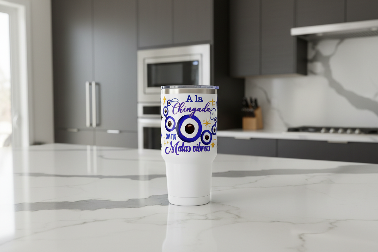 Evil Eye Malas Vibras - UVDTF Wrap for cups/hard surfaces sticker