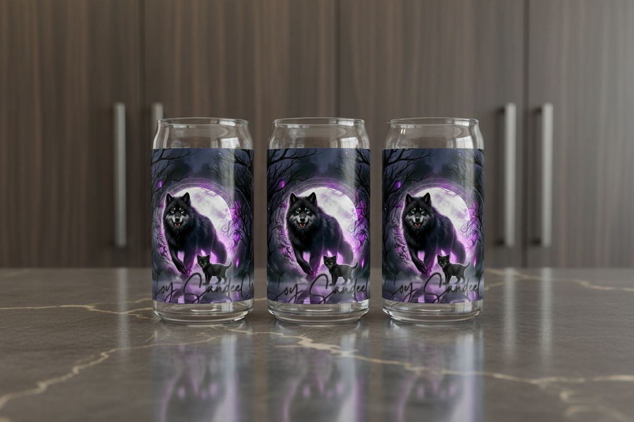 Purple Wolves - UVDTF Wrap for cups/hard surfaces sticker