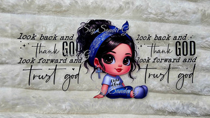 Look Back & Thank God  - UVDTF Wrap for cups/hard surfaces sticker