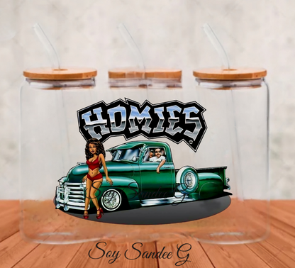 Mini Homies Green Lowrider - UVDTF Decal for cups/hard surfaces sticker