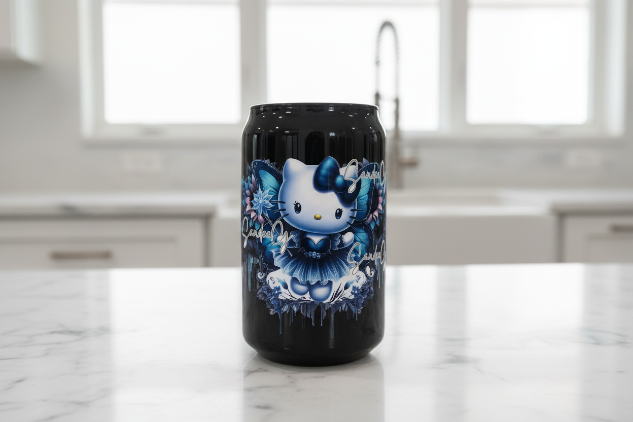 HK Blue Sunflowers - UVDTF wrap for cups/hard surfaces sticker