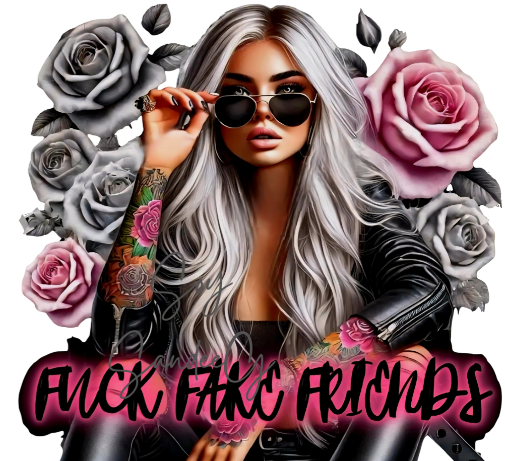 Fake Friends Roses - UVDTF Decal for cups/hard surfaces sticker