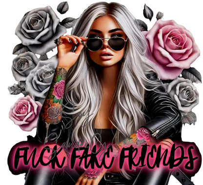 Fake Friends Roses - UVDTF Decal for cups/hard surfaces sticker