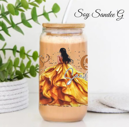 Mis Quince Yellow - UVDTF Wrap for cups/hard surfaces sticker