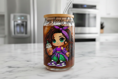 Mama Needs Coffee - UVDTF Decal for cups/hard surfaces sticker