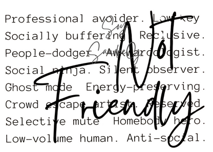 Not Friendly - UVDTF Decal for cups/hard surfaces sticker