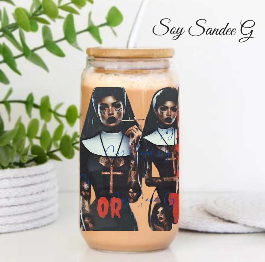 Trick or Treat Nuns - UVDTF Wrap for cups/hard surfaces sticker