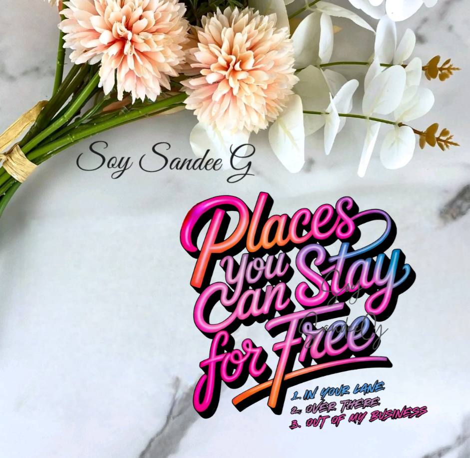 Colorful Places You Can Stay - UVDTF Decal for cups/hard surfaces sticker