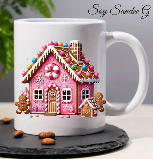Pink Gingerbread House - UVDTF Decal for cups/hard surfaces sticker
