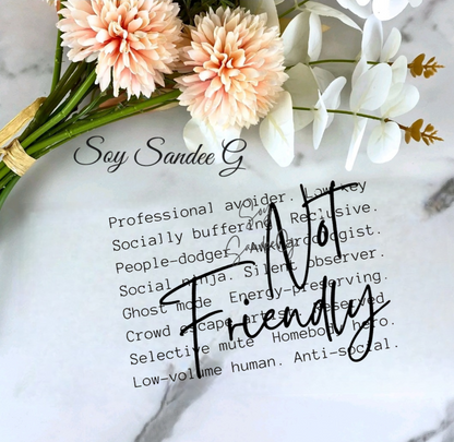 Not Friendly - UVDTF Decal for cups/hard surfaces sticker