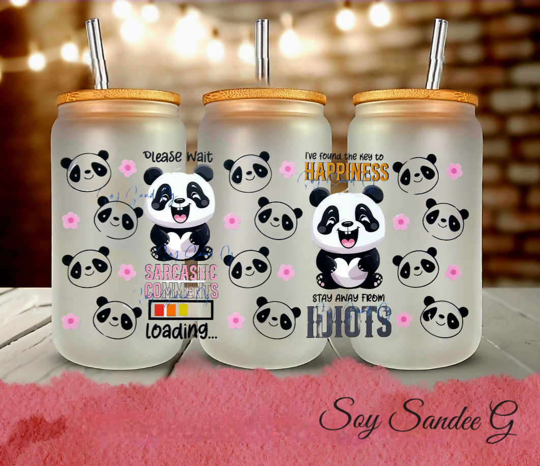 I Found the Key to Happiness Panda - UVDTF Wrap for cups/hard surfaces sticker