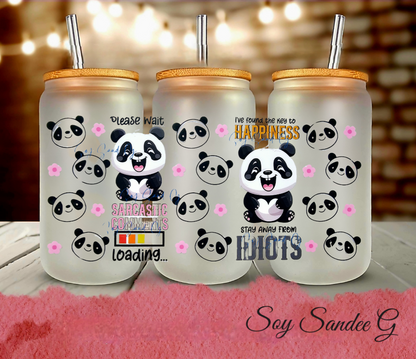 I Found the Key to Happiness Panda - UVDTF Wrap for cups/hard surfaces sticker