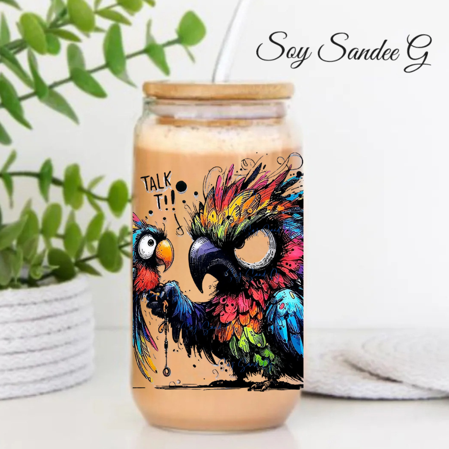 Colorful Birds - UVDTF Decal for cups/hard surfaces sticker