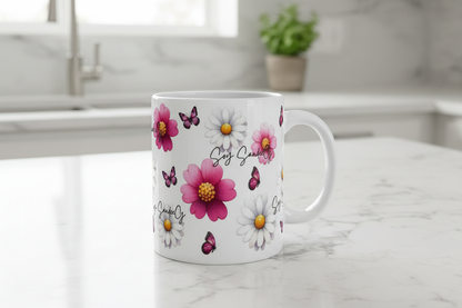 Pink & White Daisies - UVDTF Wrap for cups/hard surfaces sticker