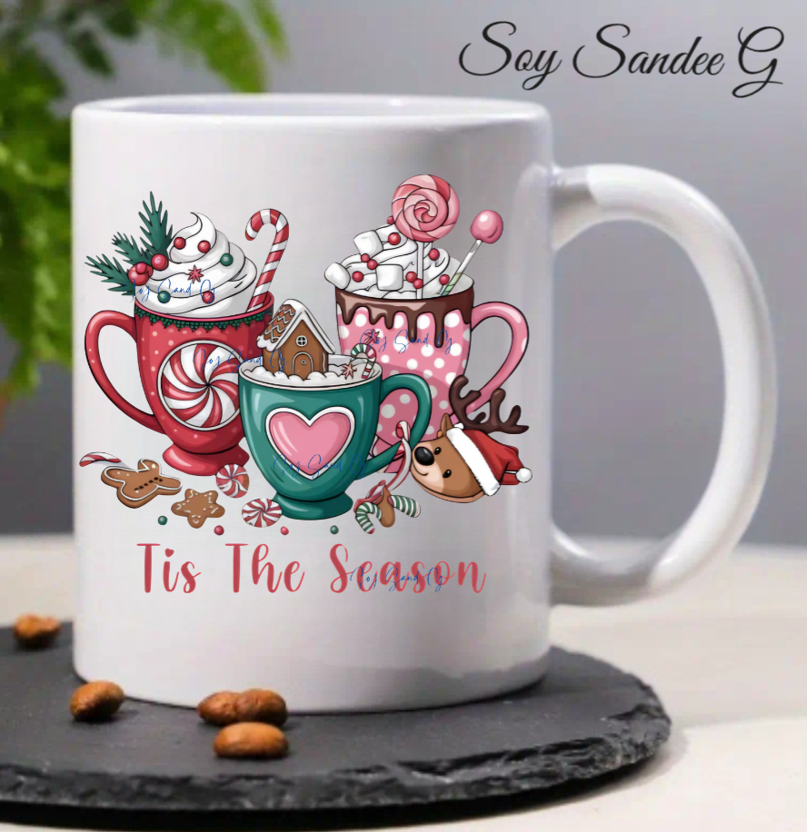Tis the Season Mugs - UVDTF Decal for cups/hard surfaces sticker