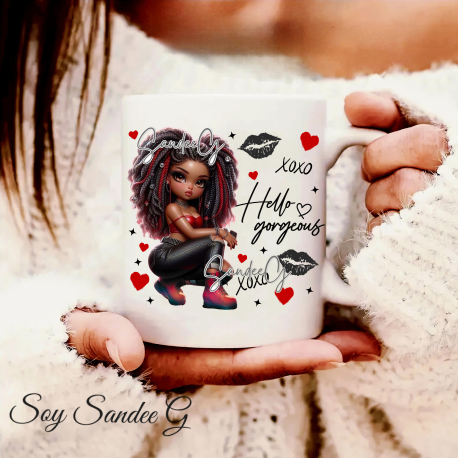 Hello Gorgeous Red - UVDTF Decal for cups/hard surfaces sticker