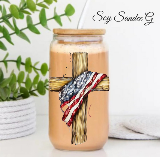 Stand for the Flag Cross - UVDTF Decal for cups/hard surfaces sticker