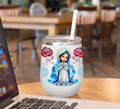 Virgen de Guadalupe Blue Shall - UVDTF Wrap for cups/hard surfaces