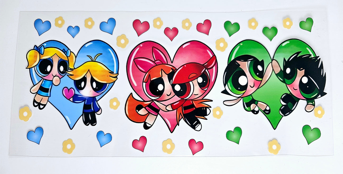 Envoltura UVDTF de Power Puff Couples