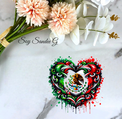 Mexican Heart - UVDTF Decal for cups/hard surfaces