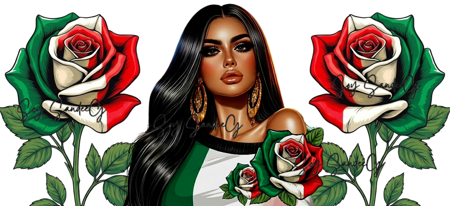 Mexicana Roses - UVDTF Wrap for cups/hard surfaces sticker