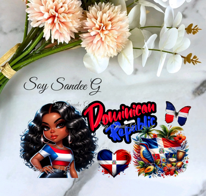 Dominican Republic Cutie - UVDTF Wrap for cups/hard surfaces sticker