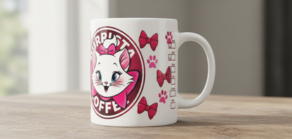 Happy Coffee Cat  - UVDTF Wrap for cups/hard surfaces sticker