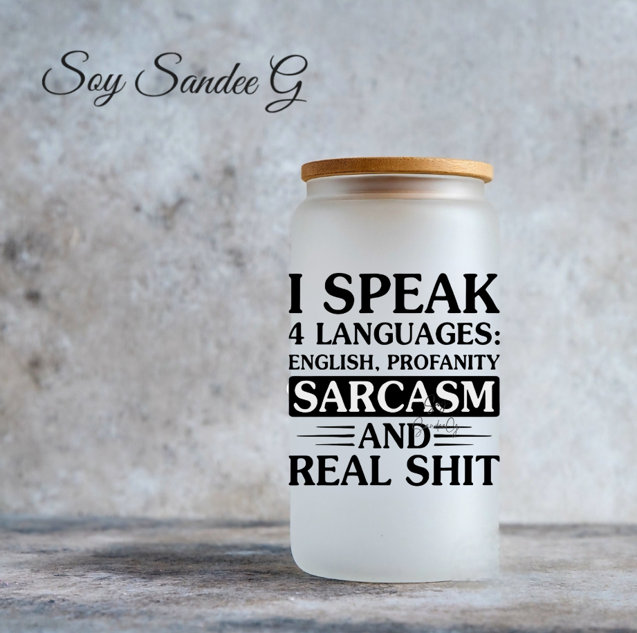 I Speak 4 Languages - UVDTF Decal for cups/hard surfaces sticker