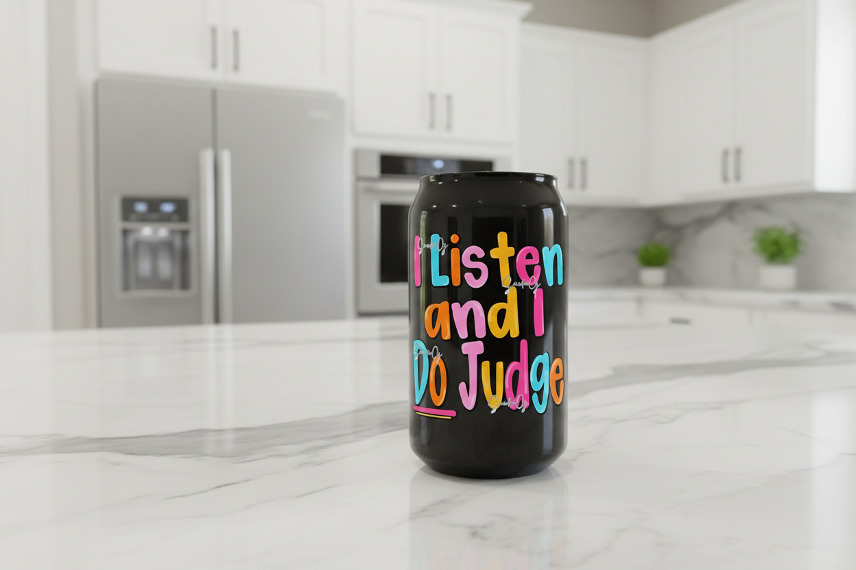 I Listen & DO Judge - UVDTF Decal for cups/hard surfaces sticker