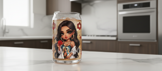 Sexy Religious Latina Red - UVDTF Wrap for cups/hard surfaces sticker