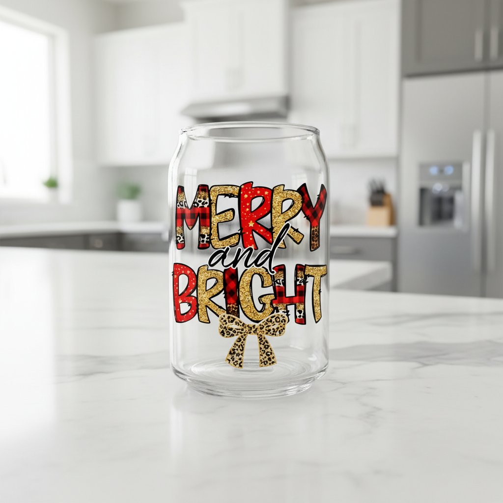 Merry & Bright - UVDTF Decal for cups/hard surfaces sticker