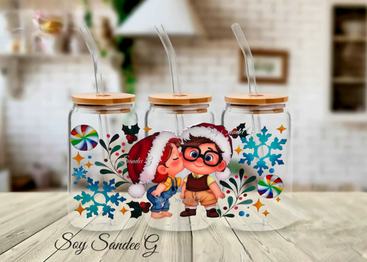 X-mas Kiss Couple - UVDTF Wrap for cups/hard surfaces sticker