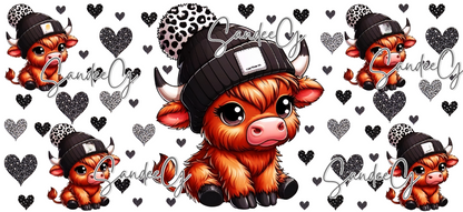 Baby Highland Cow #3 - UVDTF Wrap for cups/hard surfaces sticker