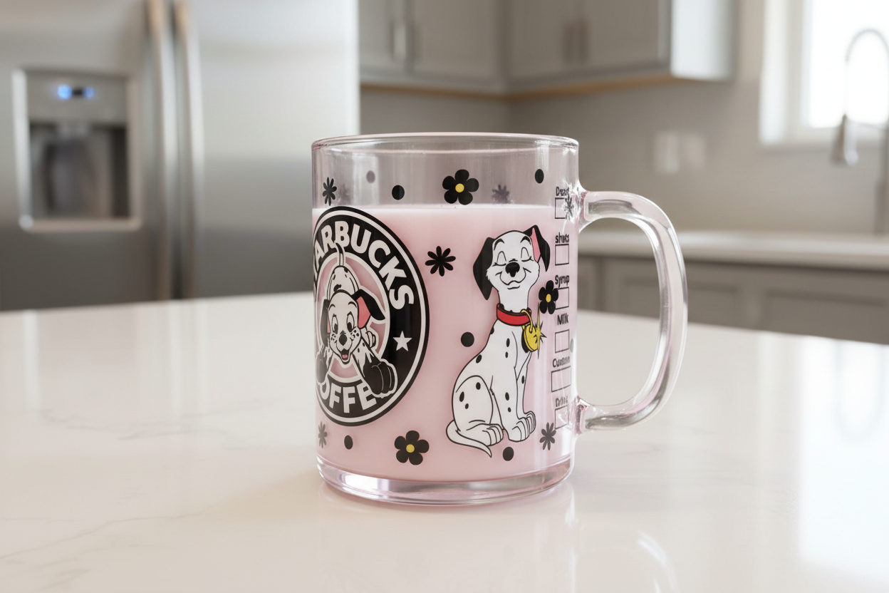 Envoltura de dálmatas con efecto UVDTF de Starbucks