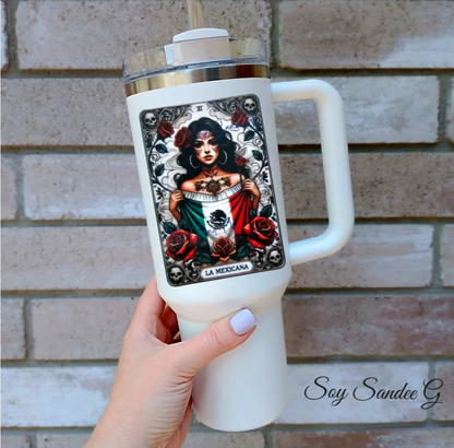 La Mexicana Tarot Card - UVDTF Decal for cups/hard surfaces sticker