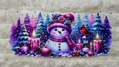 Purple Snowman - UVDTF Wrap for cups/hard surfaces sticker